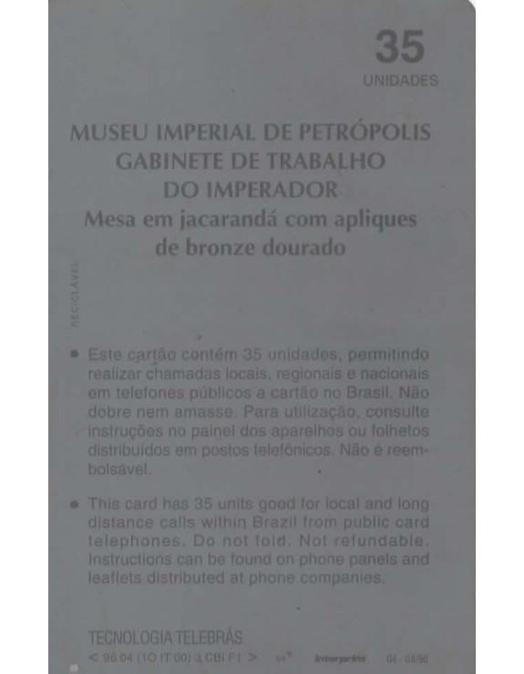 SERIE MUSEUS - MUSEU IMPERIAL DE PETROPOLIS - GABINETE DE TRABALHO DO IMPERADOR