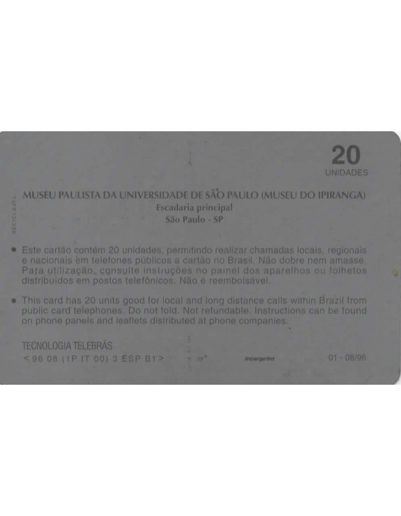 SERIE MUSEUS - MUSEU PAULISTA DA UNIVERSIDADE DE SAO PAULO - MUSEU DO IPIRANGA - ESCADARIA PRINCIPAL SAO PAULO