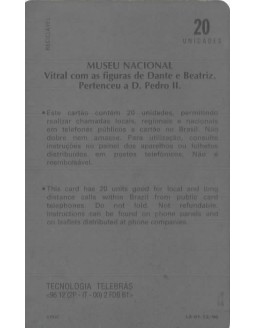SERIE MUSEUS - MUSEU NACIONAL - VITRAL COM AS FIGURAS DE DANTE  E BEATRIZ