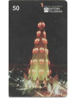 NATAL DE 1997 - VISTA NOTURNA DA CATEDRAL BASILICA MENOR NOSSA SENHORA DA GLORIA DE MARINGA 