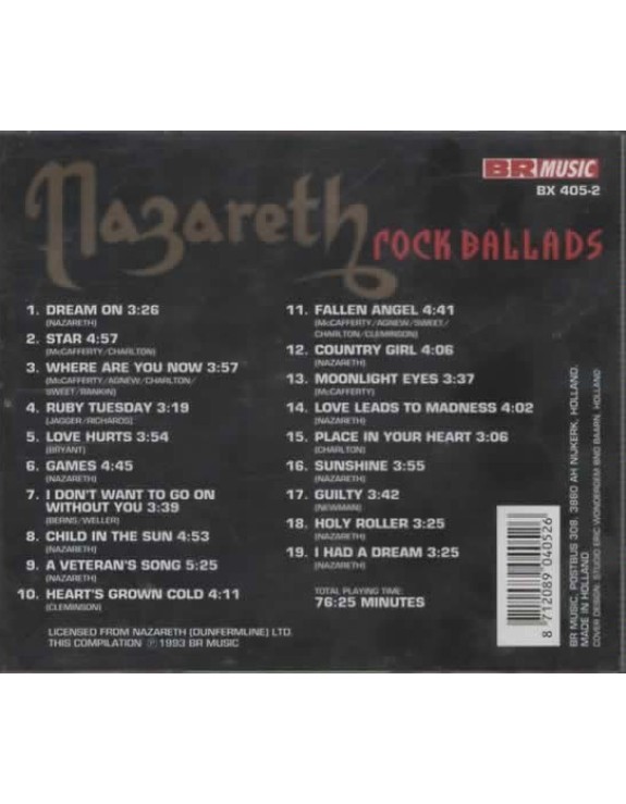 NAZARETH ROCK BALLADS