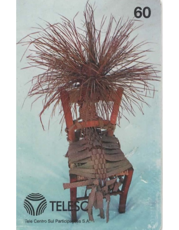 MUSEU DE ARTE DE SANTA CATARINA - BERENICE GORINI - OBJETO EM MPALHA E MADEIRA - TELESC
