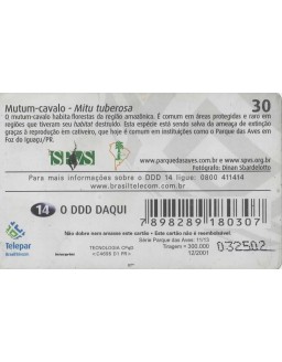 SERIE PARQUE DAS AVES 11/13 - MUTUM CAVALO - MITU TUBEROSA