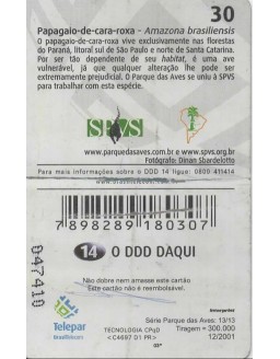 SERIE PARQUE DAS AVES 13/13 - PAPAGAIO DE CARA ROXA