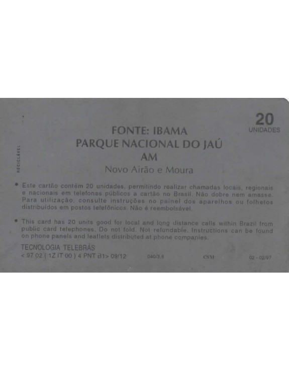 SERIE PARQUES NACIONAIS - PARQUE NACIONAL DO JAU - AM