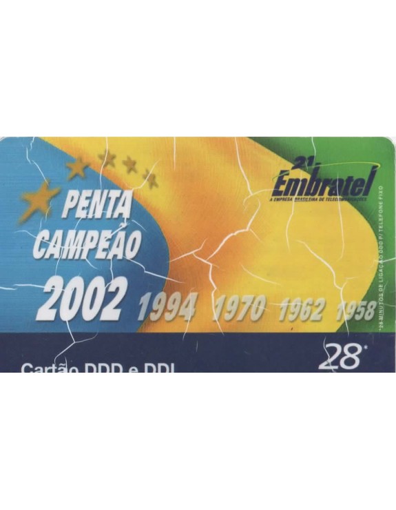 EMBRATEL - PENTA CAMPEAO 2002 - DDD E DDI