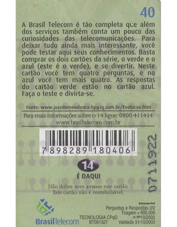BRASIL TELECOM - PERGUNTAS  E RESPOSTAS 01/02