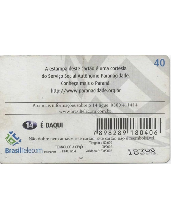 SERIE MUNICIPIOS DO PARANA 262 DE 399 - PEROBAL
