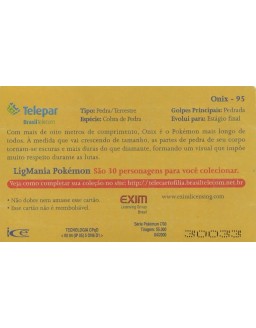 LIGMANIA POKEMON 07/30 -ONIX