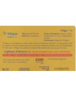 LIGMANIA POKEMON 14/30 - PIDGEY