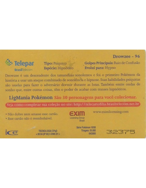 LIGMANIA POKEMON 10/30 - DROWZEE