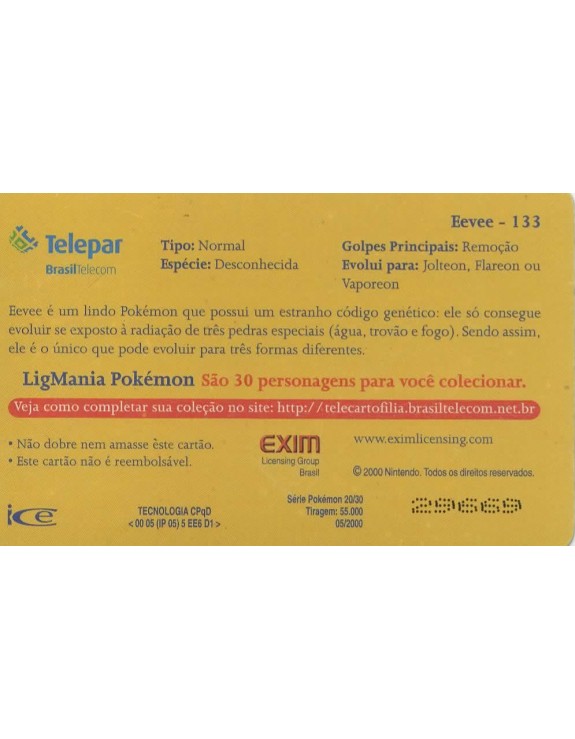 LIGMANIA POKEMON 20/30 - EEVEE 