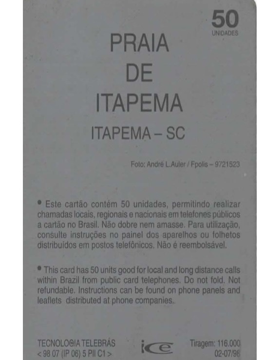 PRAIA DE ITAPEMA - SC - TELESC