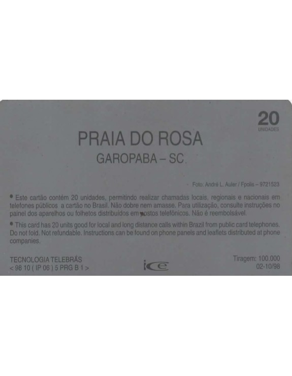 PRAIA DO ROSA - GAROPABA - SC - TELESC