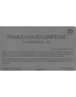 PRAIA E ILHA  DO CAMPECHE - FLORIANOPOLIS -SC - TELES