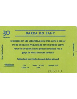 SERIE PRAIAS PAULISTAS - BARRA DO SAHY -TELEFONICA