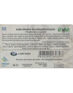 SERIE CURIOSIDADES 05/10 - RABO BRANCO DE GARGANTA RAJADA(BALANÇA RABO)