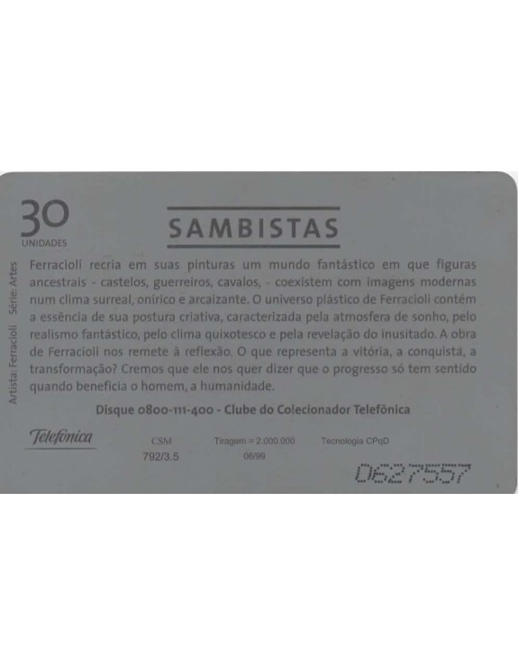 SAMBISTA - SERIE ARTES - ARTISTA: FERRACIOLI