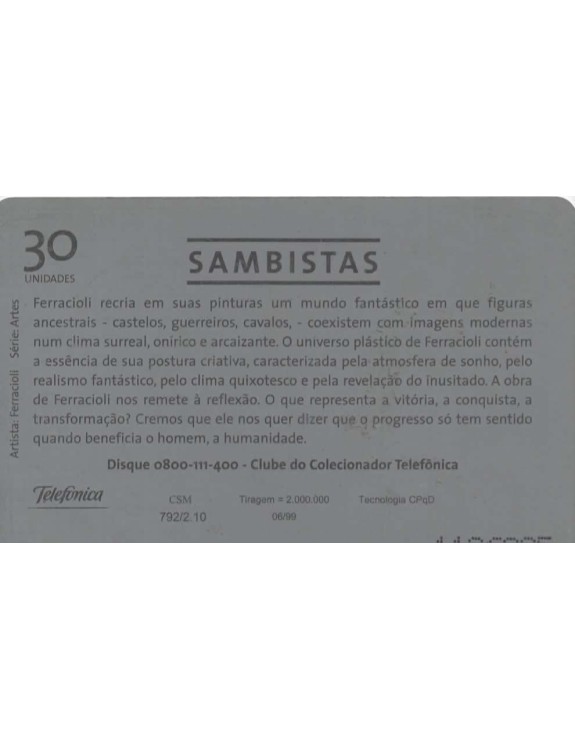 SAMBISTA - SERIE ARTES - ARTISTA: FERRACIOLI