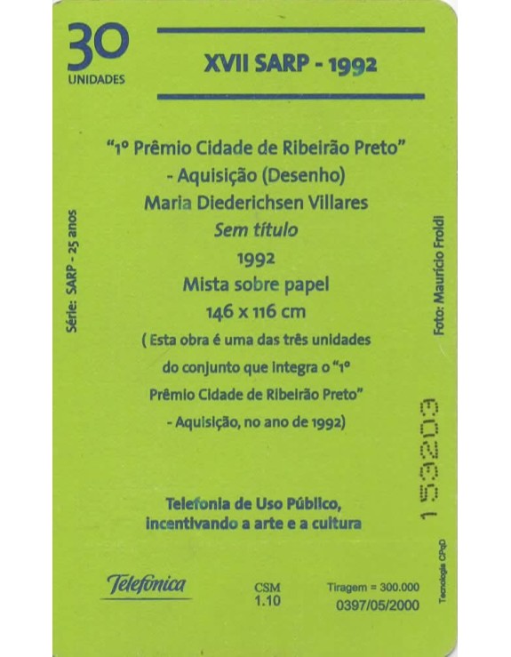 SERIE SARP - 25 ANOS - XVII SARP - 1992