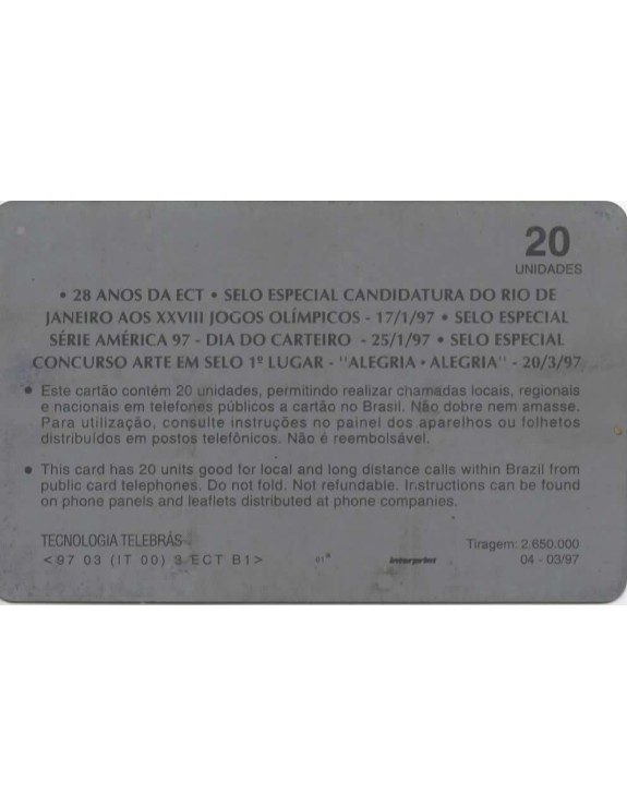 SERIE SELOS BRASILEIROS - I - 28 ANOS DA ECT 