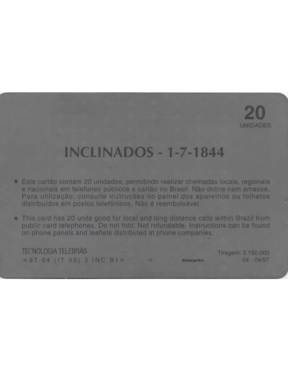 SERIE SELOS BRASILEIROS - I - INCLINADOS - 1-7-1844