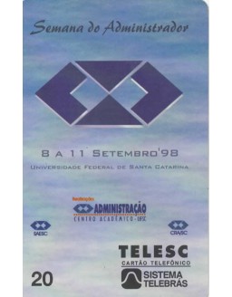 TELESC O SEMANA DO ADMINISTRADOR 8 A 11 SETEMBRO 1998