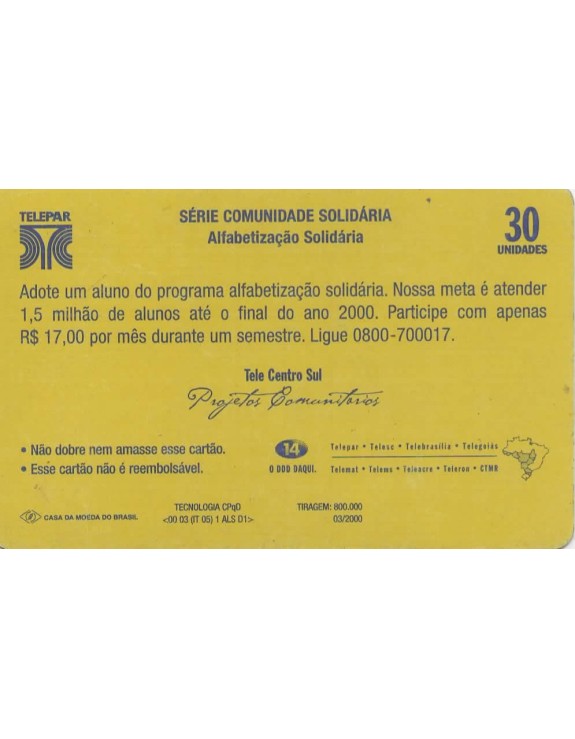 SERIE COMUNIDADE SOLIDARIA - ALFABETIZAÇÃO SOLIDARIA