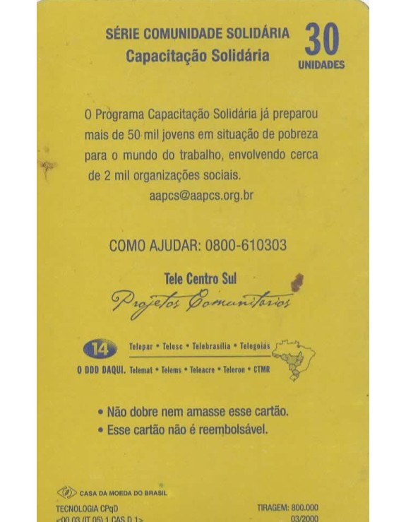 SERIE COMUNIDADE SOLIDARIA - CAPACITAÇAO SOLIDARIA