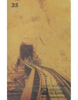 SERIE FOTOGRAFIA BRASILEIRA SECULO XIX - TUNEL RO ROCHEDO - ESTRADA DE FERRO DE PARANAGUA 1879