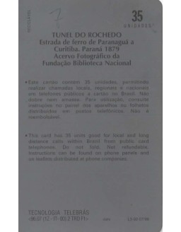SERIE FOTOGRAFIA BRASILEIRA SECULO XIX - TUNEL RO ROCHEDO - ESTRADA DE FERRO DE PARANAGUA 1879