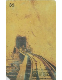 SERIE FOTOGRAFIA BRASILEIRA SECULO XIX - TUNEL RO ROCHEDO - ESTRADA DE FERRO DE PARANAGUA 1879