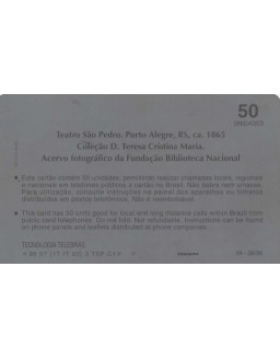 SERIE FOTOGRAFIA BRASILEIRA SECULO XIX - TEATRO SAO PEDRO - PORTO ALEGRE RS 1865