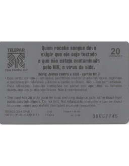 SERIE JUNTOS CONTRA A AIDS - CARTAO 06/10