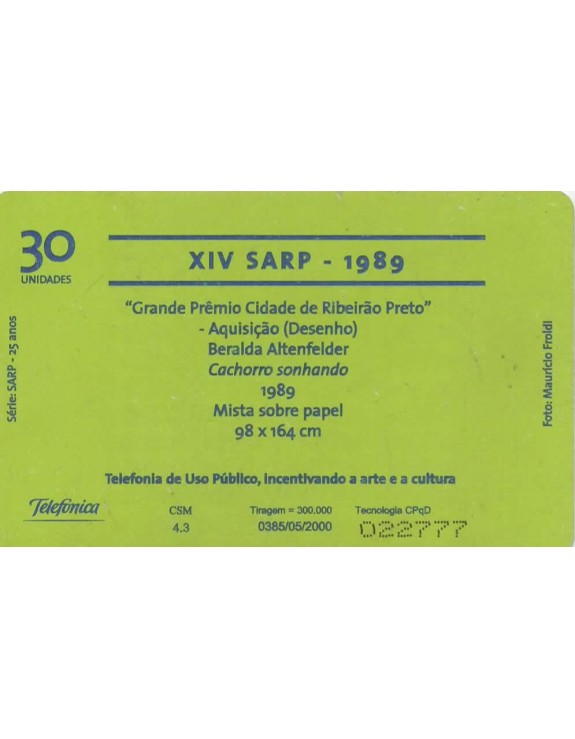 SERIE SARP - 25 ANOS - XIV SARP - 1989