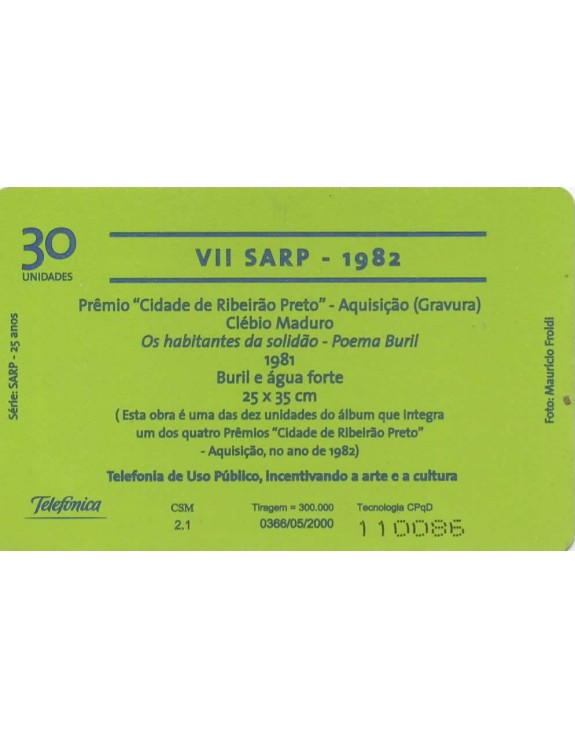 SERIE SARP - 25 ANOS - VII SARP - 1982