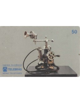 SERIE TELEFONE - APARELHO TELEFONICO DE MESA MODELO PE DE FERRO ANO 1885