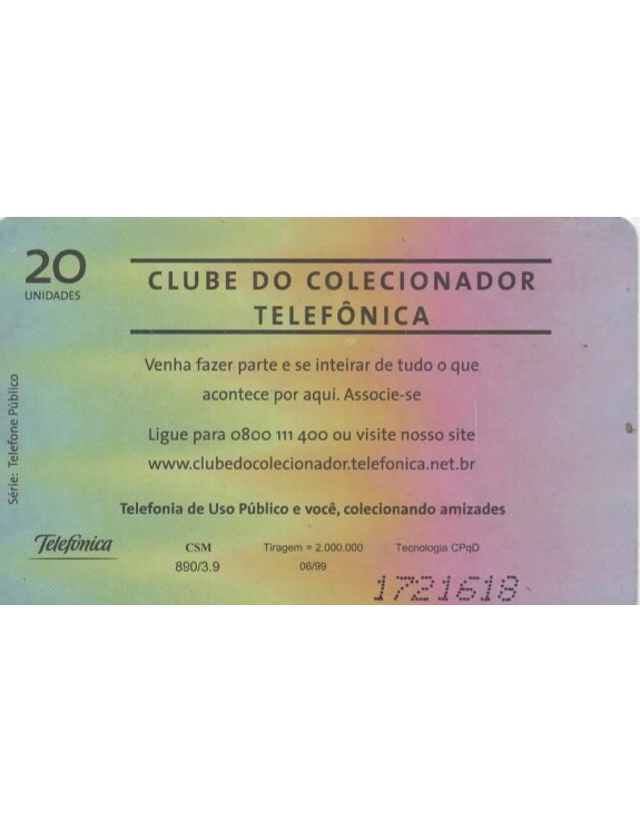SERIE TELEFONE PUBLICO - CLUBE DO COLECIONADOR TELEFONICA