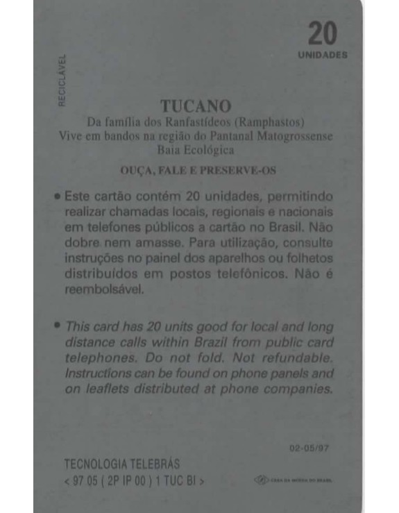 SERIE TELEFONE PUBLICO - TUCANO