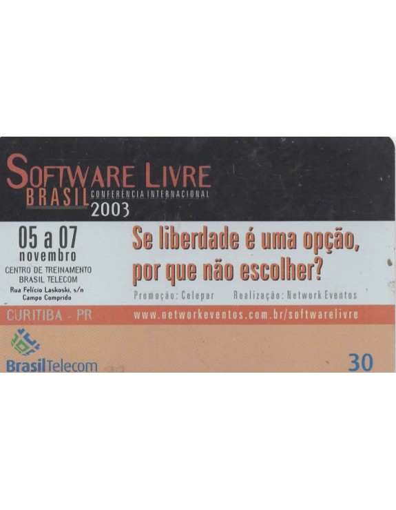 SOFTWARE LIVRE - CONFERENCIA INTERNACIONAL