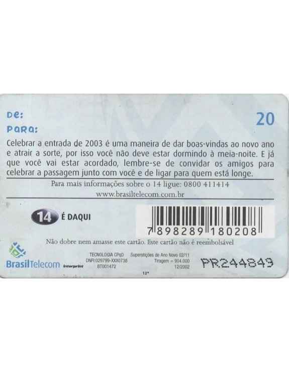 SUPERSTIÇÃO DE ANO NOVO 02 DE 11