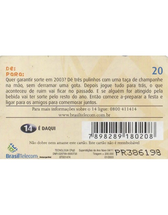 SUPERSTIÇÃO DE ANO NOVO 04 DE 11