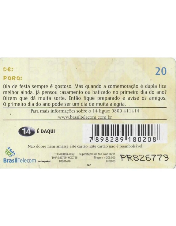 SUPERSTIÇÃO DE ANO NOVO 06 DE 11