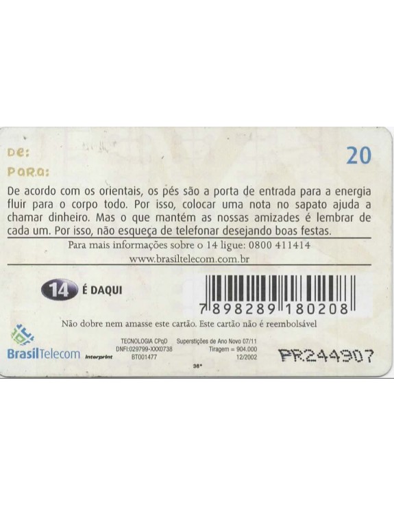 SUPERSTIÇÃO DE ANO NOVO 07 DE 11
