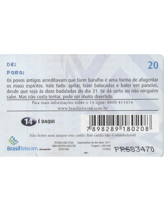 SUPERSTIÇÃO DE ANO NOVO 10 DE 11