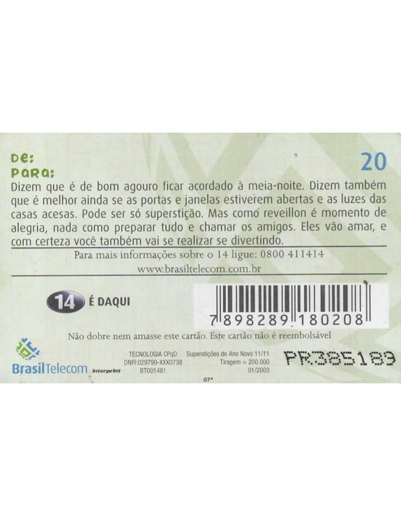 SUPERSTIÇÃO DE ANO NOVO 11 DE 11