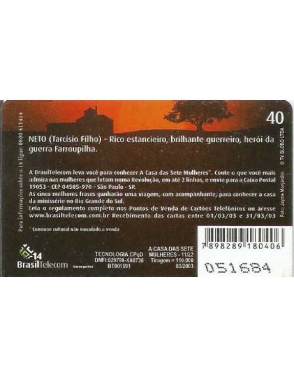 A CASA DAS SETE MULHERES - NETO(TARCISIO FILHO)