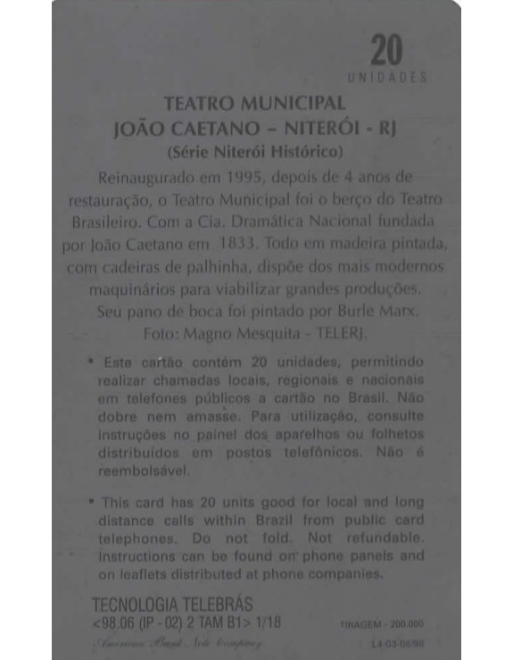 TEATRO MUNICIPAL JOAO CAETANO - NITEROI - RJ