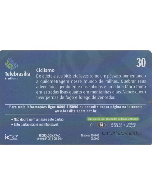 TELEBRASILIA - JOGOS OLIMPICOS -SIDNEY 2000 - CICLISMO