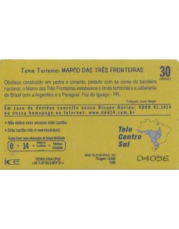 SERIE TELECARTOFILIA 07/12 - TEMA TURISTICO: MARCO DAS TRES FRONTEIRAS